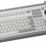 Clavier trackball 38mm à poser sur table 106 touches IP65 PS/2 USB FR: AZERTY