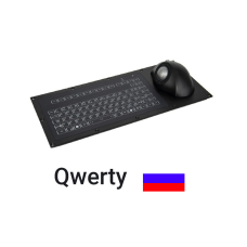 Produit Clavier industriel IP65 compact encastrable rétroéclairé avec trackball ergonomique – Cyrillique QWERTY Image