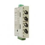 Convertisseur de média : RS232/422/485 <-> FO multimode (silice, connectique ST), tolérance de panne, format rail din