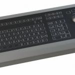 IEC-60945 Clavierindustriel rétro-éclairé par LED à poser sur table 106 touches "Duralight" - Trackball laser de 50mm Etanchéité: IP67 Interface USB US: QWERTY