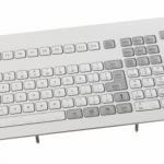 Clavier industriel encastrable avec trackball 38mm, 106 touches, IP65, Interface PS/2 format QWERTY