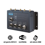 Routeur WiFi 2,4/5Ghz industriel pour le transport x2 X ports M12 EN50155