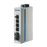 Switch Rail DIN protocole automatisme  4 ports + 1 Fibre SM F -40°C 75°C