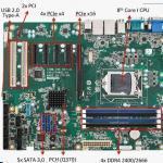 Carte mère industrielle ATX pour i7/i5/i3 8ème génération Q370 triple écran RAID