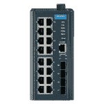 Switch Rail DIN industriel 16 ports Gb  + 4 Fibre SFP Managé -40°C 75°C