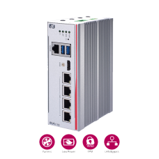 Produit Passerelle de cybersécurité fanless avec Intel ATOM x4 LAN GB, X1 LAN bypass, x1 DMI Rail DIN Image
