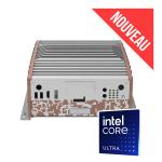 PC fanless puissant équipé d'un processeur Intel Core Ultra 5 ou 7 x4 COM, x1 DP, X1 HDMI, X1 SIM, X4 USB3.2,GPIO,TMP2.0