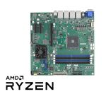 Carte mère microATX AMD AM4 Ryzem avec DP, VGA, HDMI, 2 x LAN, 6 x COM, 2 x M.2, 8 x USB