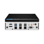 PC fanless avec Intel Core Ultra LAN, x4 COM, HDMI, DP, GbE, GPIO, x6 USB