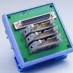Bornier ADAM pour carte d'acquisition de données, SCSI-68 to 3*IDC-20 Converter, DIN-rail Mount
