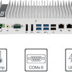 PC Fanless compact i5-6442EQ/i3-6102E BGA, DVI,2 x DP, 6 x COM, 2 x GbE, 24VDC, -20~70°C