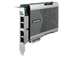 Carte réseau 4 ports PoE+ pour systèmes de vision industrielle (Frame grabber ethernet)