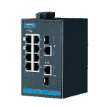 Switch Rail DIN industriel ProView 8 ports FE + 2 1000Mbps -40°C 75°C