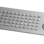 Clavier inox 64 touches carrées avec trackball