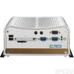 PC Fanless Intel® Atom DualCore D525 1.8GHz (fanless pc) avec 1 slot PCI d'extension et 3 ports Ethernet 10/100/1000