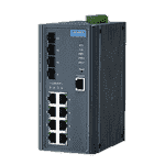 Switch Rail DIN industriel 8 x Gb + 4 x FO Managé -40°C 75°C