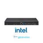 PC fanless embarqué 4K équipé d'un processeur Intel de 7eme génération, x1HDMI 4K, x1 GbE RJ45, x2COM RS232, x4 USB 3.0