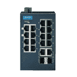 Switch Rail DIN industriel Modbus ProView 16 ports FE + 2 Gb  -40°C 75°C