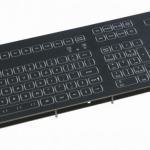 Clavier industriel étanche IP65 IEC 60495, encastrable , rétroéclairé, avec Trackball et pavé numérique, interface USB, langue US / QWERTY