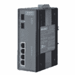 Switch Rail DIN industriel 4 ports Gigabit  802.3at POE + 2 ports SFP