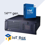 PC rackable 4U préconfiguré avec un processeur de 14eme gen. Intel Core i7-14700TE 16GB DDR5 500Gb SSD