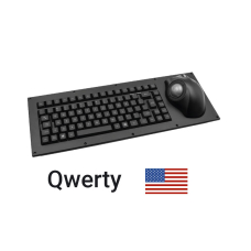 Produit Clavier industriel panel mount full travel avec trackball ergonomique – US QWERTY Image
