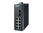 Switch ethernet PoE industriel Gigabit non managé avec 8 ports GE + 2 ports SFP Gigabit