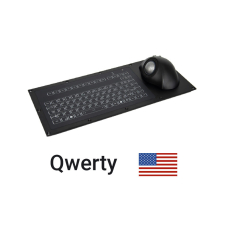 Produit Clavier industriel IP65 compact encastrable rétroéclairé avec trackball ergonomique – US QWERTY Image