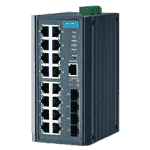 Switch Rail DIN industriel 16 ports Gb  + 4 Fibre SFP Managé