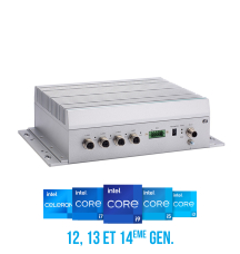Produit PC fanless ferroviaire M12 large compatibilité Intel (Celeron, I3, I5, I7, I9 de 12eme/13eme et 14eme gen.) Image