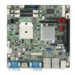 Carte mère industrielle, miniITX PGA VGA/LVDS/DP/mPCIe/2GbE, RoHS