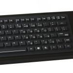 Clavier QWERTY compact étanche IP67 en caoutchouc et silicone avec trackball ergonomique rétroéclairé et encastrable