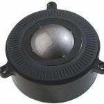 IP40 trackball USB&PS2 - Mount to back of panel - Black Top Ring & 3rd axis wheel, detent scrolling feature - damper ring - Metallic grey ball -