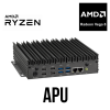 PC fanless APU AMD Ryzen GPU Radeon x4 HDMI,x2 LAN GB, x4 USB, x4 COM et GPIO