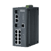 Switch Rail DIN industriel 8 x Gb POE + 2 x combo Gb Managé -40°C 75°C
