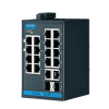 Switch Rail DIN industriel ProView 16 ports FE + 2 Gigabits -40°C 75°C