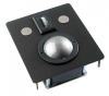 Trackball industrielle montage en panneau 50mm de diamètre "Scroll & Roll" - Roulette de défilement et fonction clic - plaque noire Etanchéité: IP68