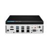 PC fanless avec Intel Core Ultra LAN, x4 COM, HDMI, DP, GbE, GPIO, x6 USB