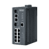 Switch Rail DIN industriel 8 ports POE + 2 x combo 1Gb Managé -40°C 75°C
