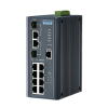 Switch ethernet 8 ports PoE + 2 ports combo Gigabit SFP (30W par ports), administrable -40 et +75 °C