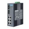Switch Rail DIN industriel 6 ports Gigabit + 2 Fibre MM -40°C 75°C