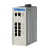 Switch Rail DIN automatisme 8 ports Gigabit POE + 2 1000Mbps -40°C +75°C