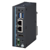 PC Fanless compact avec Intel x6413E, 4GB RAM,  2 x GbE, 2 x USB, 1 x HDMI certifié  IEC 61010 Rail Din