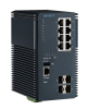 Switch industriel manageable 8 ports 1Gbps, 4 ports Fibre SFP, températures étendues