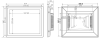 Moniteur industriel 17" IP65 format 5:4 VESA ou encastrable