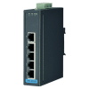 Switch Ethernet industriel non managé compact avec 5 ports Ethernet 100Mbps et alimentation basse tension