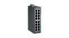 Switch ethernet non managé x16 ports LAN 10/100M avec protection CEM et fixation rail DIN