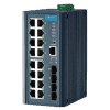 Switch Ethernet industriel 16 ports 10/100Mbps et 4 SFP manageable (Rail Din)