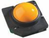 Trackball 75mm En bakélite couleur jaune Etanchéité IP40
