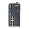 Switch Rail DIN industriel 8 ports POE + 2 Combo 1Gb -40°C +75°C
